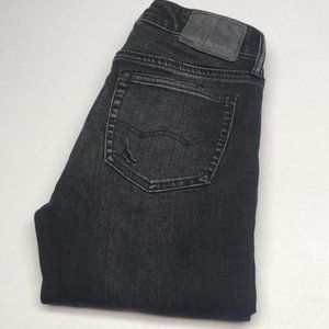 VINTAGE MENS AMERICAN EAGLE BLACKWASH SKINNY JEANS 29x32 😊